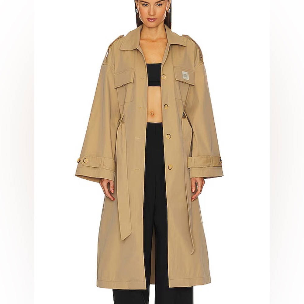 REVOLVE Tan Trench Coat with Yellow Lining